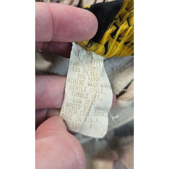 Floral 8 Pleated Vintage Skirt w Pockets 80's Toni Garment for CC Magic Neutral+ - Picture 5 of 8